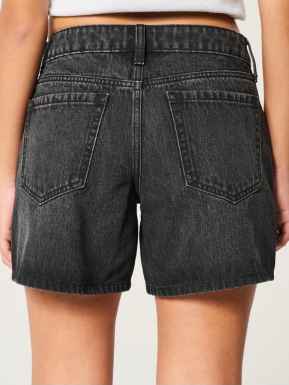 Hollister White and Black High-Rise Denim Shorts Duo - Picture 3 of 14